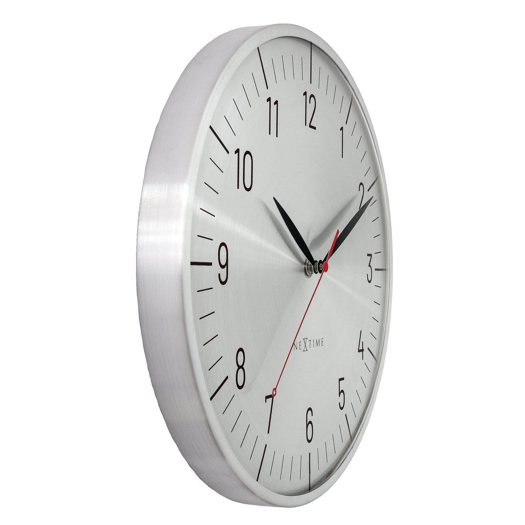 Vægur 30,5 cm-Silent-Dome-linse-Aluminium(urkasse og urskive)-NeXtime 'Frankfurt'