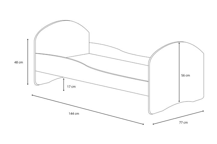 Enkeltseng Luk 140x70