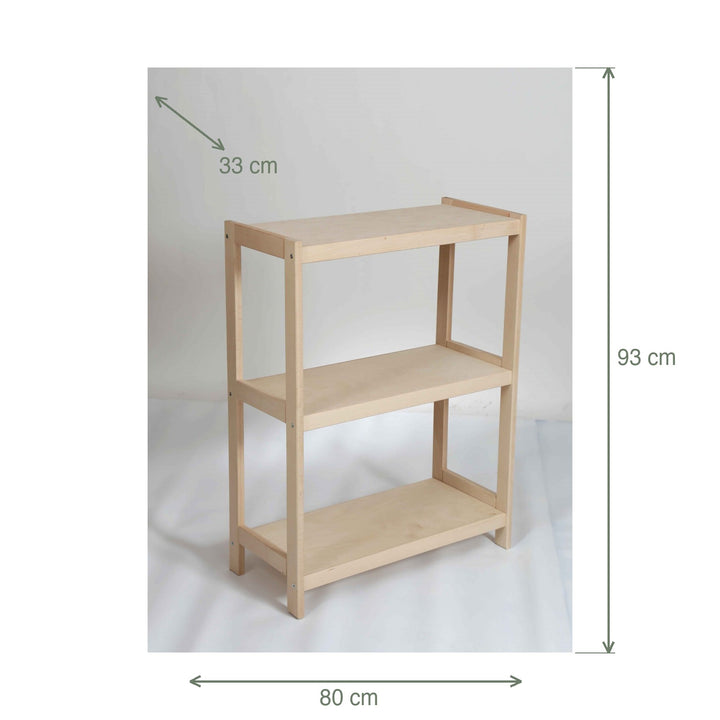 Måldiagram for reol 93 x 80 x 33 cm