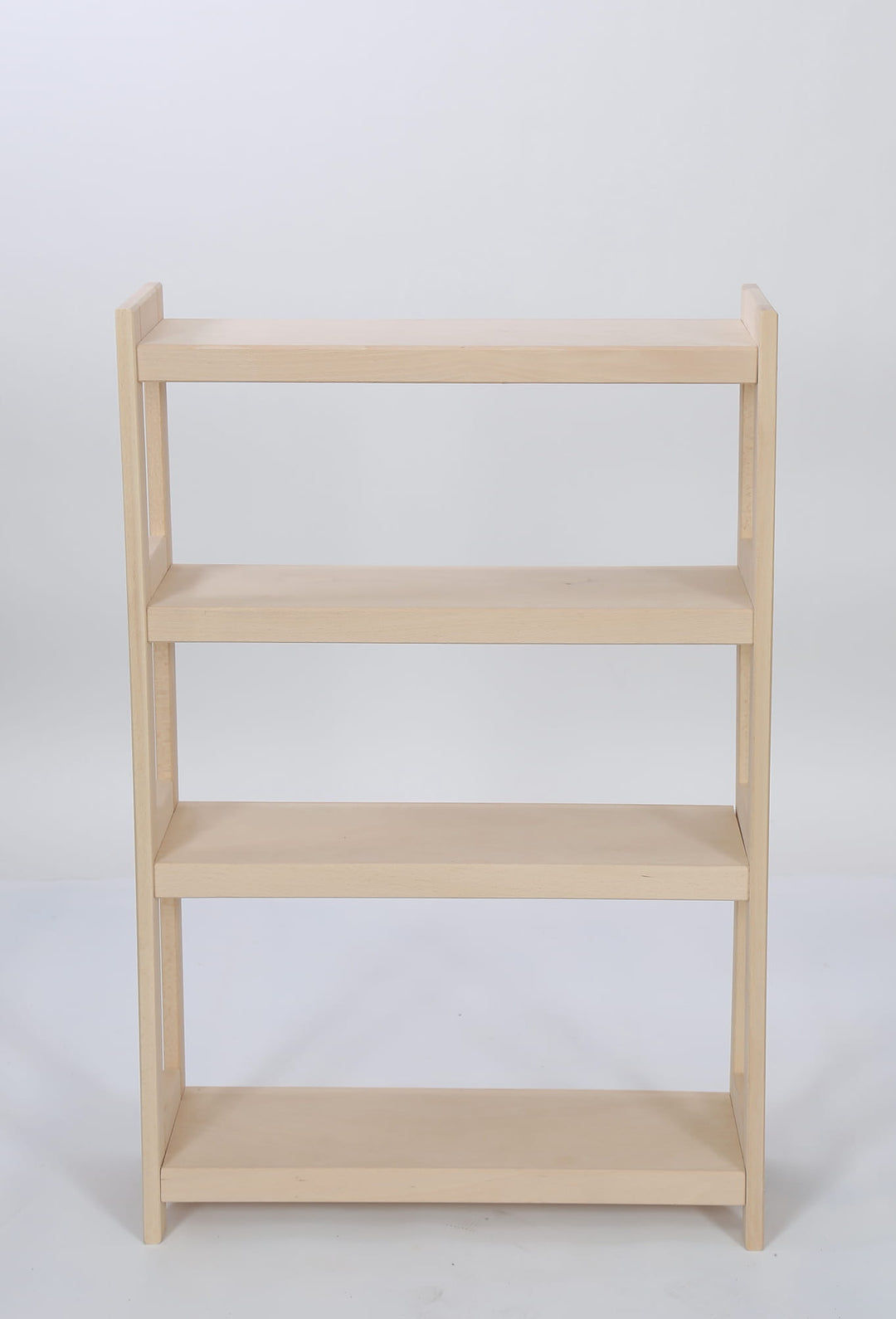 Bogreol i bøgetræ, 4 hylder, 107x60x25 cm