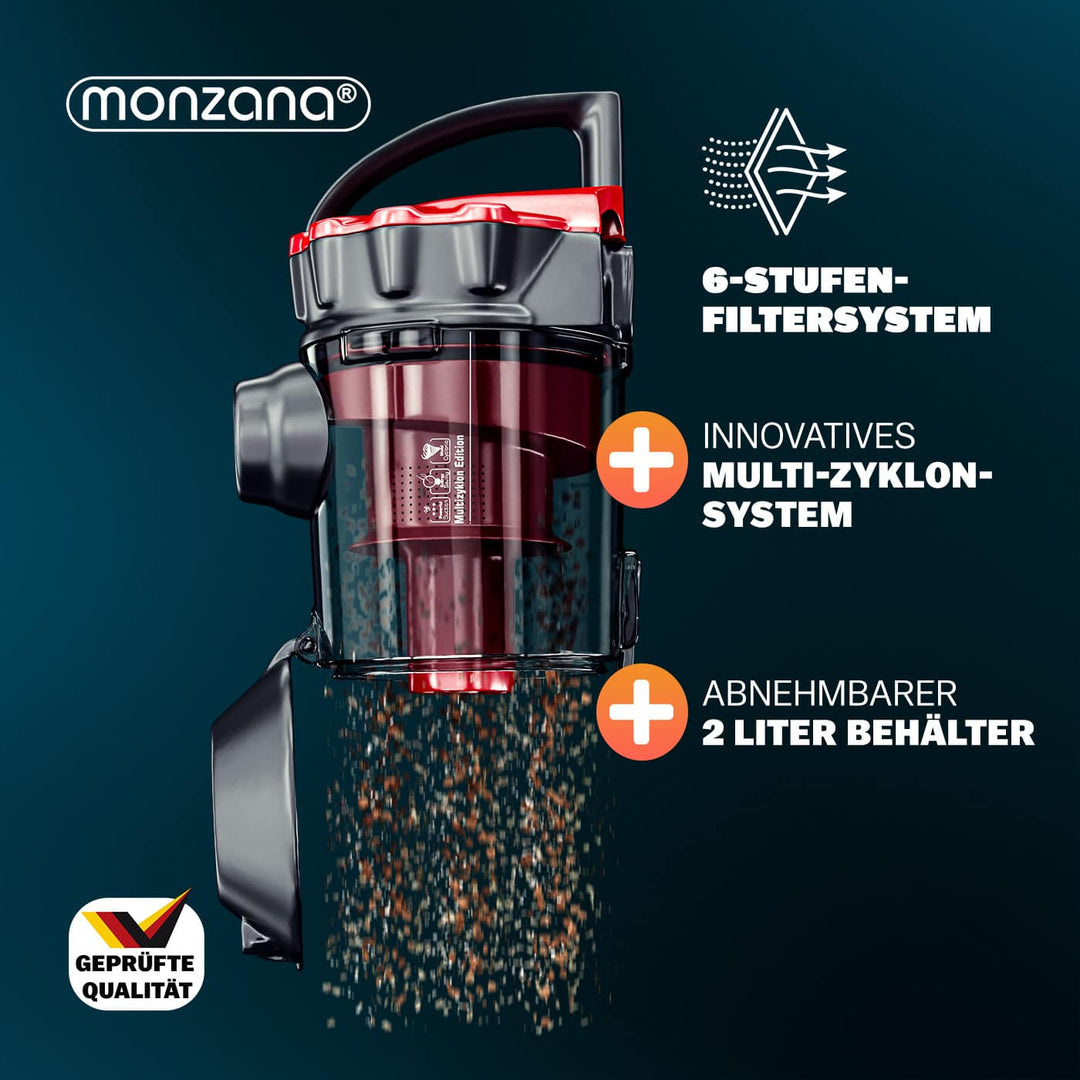 Multi cyklon støvsuger, rød, 900 watt, ECO power