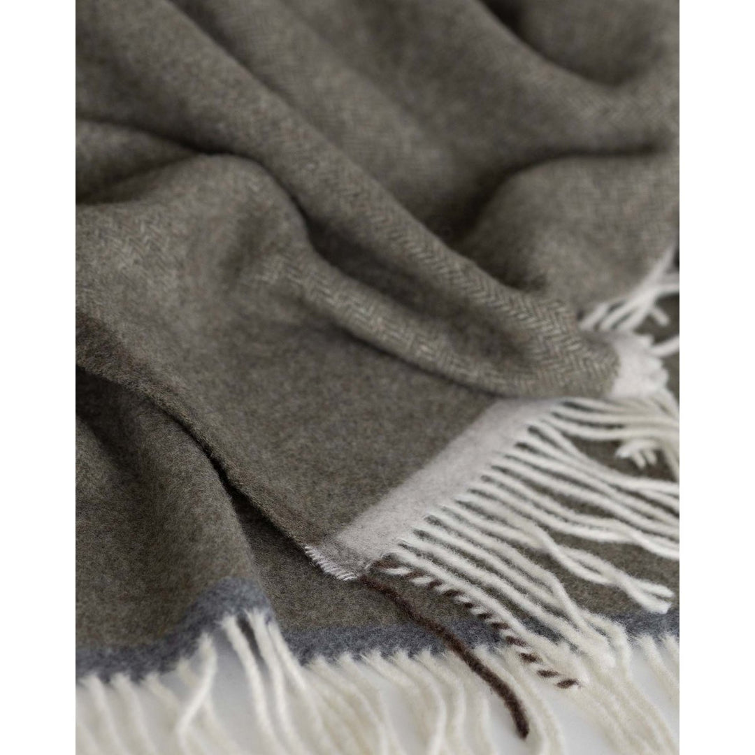 Merino/cashmere Uldtæppe Milan Verde Orlo