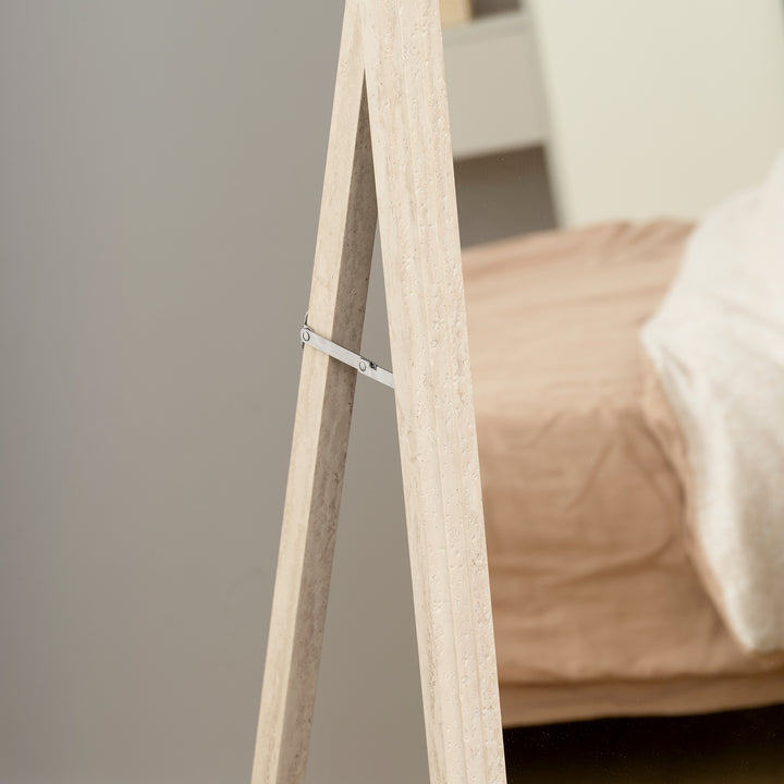 160 x 50 cm spejl i fuld længde, alsidig brug, rektangulært design med ramme, hvid