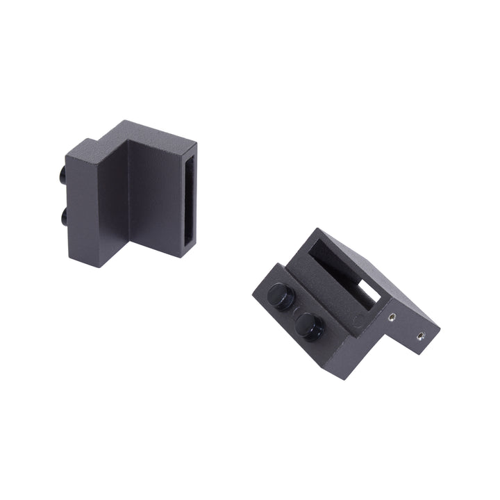 Glideskinnesæt til skydedøre, metal, 2 m, maks. 100 kg lasteevne, brun