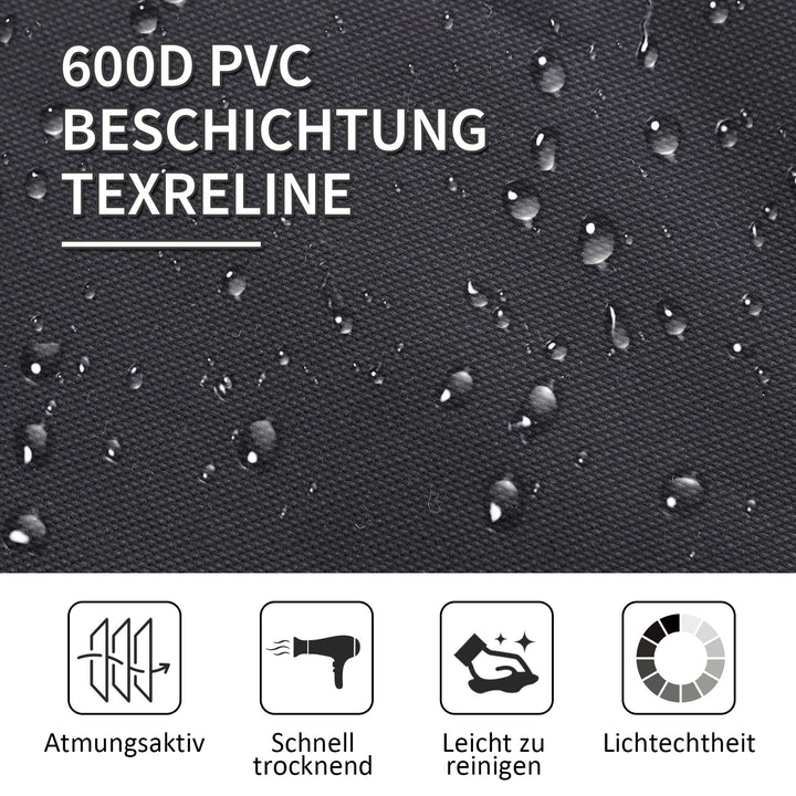 Feltseng, campingseng, foldbar, vejrbestandig, inklusive bæretaske, 190 x 68 x 52 cm, sort