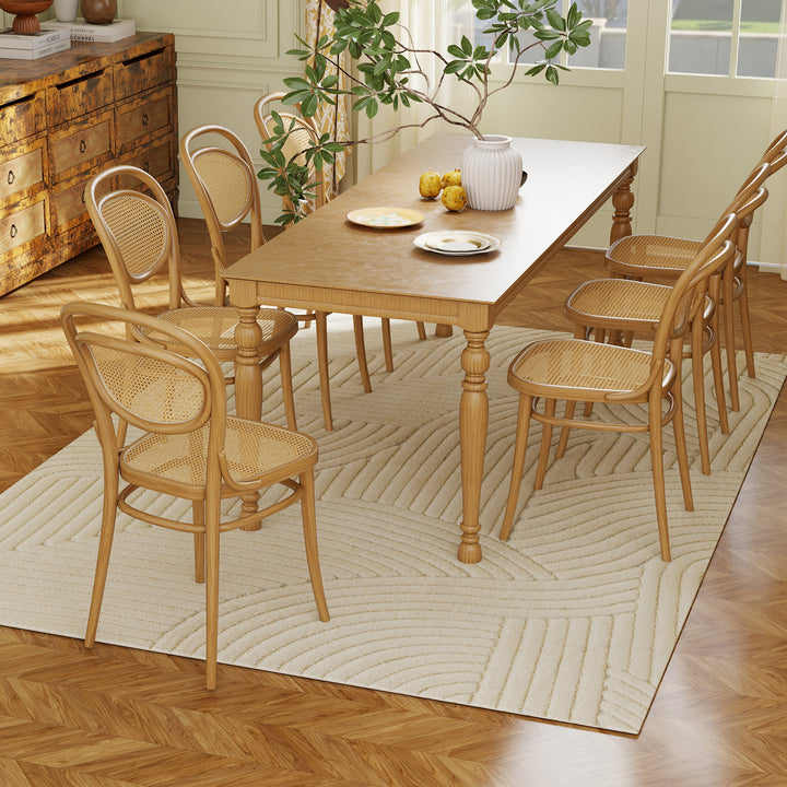 Maskinvævet tæppe, 15 mm højt, alsidigt, skridsikkert, cremehvidt