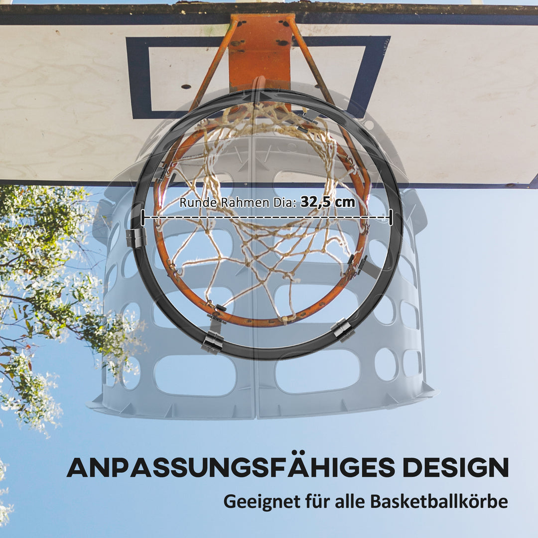 Basketball-rebounder, højdejusterbar, 360° drejelig, plastik, 35,6l x 35,6b x 75,5h cm, sort