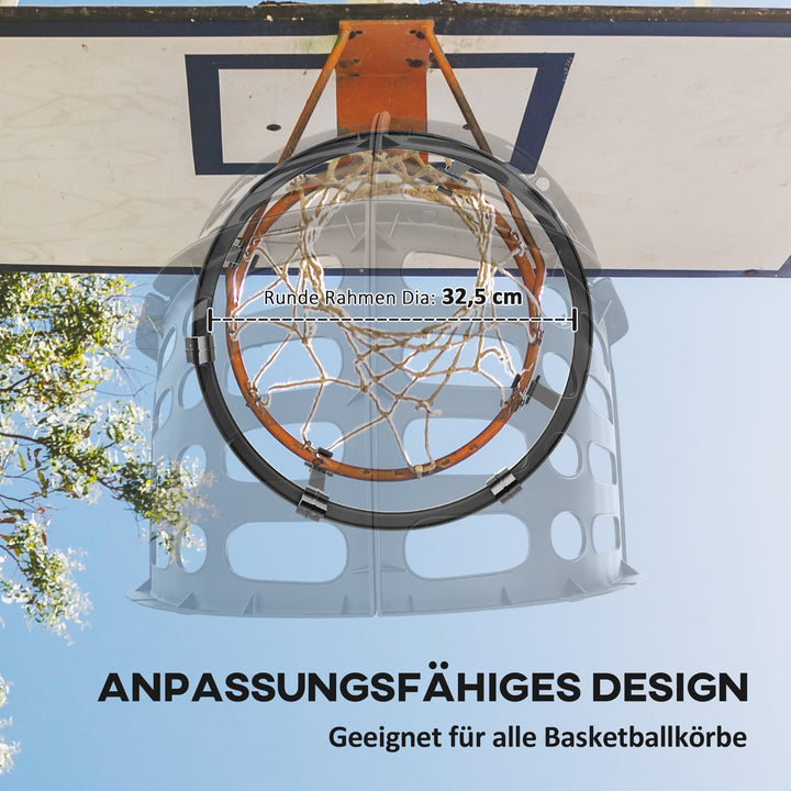 Basketball-rebounder, højdejusterbar, 360° drejelig, plastik, 35,6l x 35,6b x 75,5h cm, sort