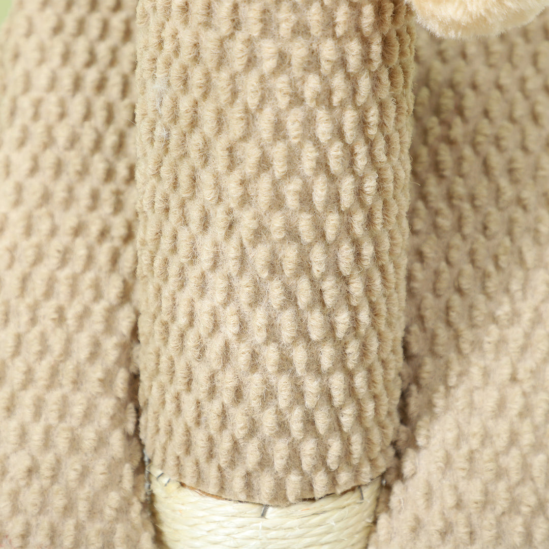 Kradsetræ med kradsebræt, legebold, tekstureret sisal, 54 cm, lysebrun