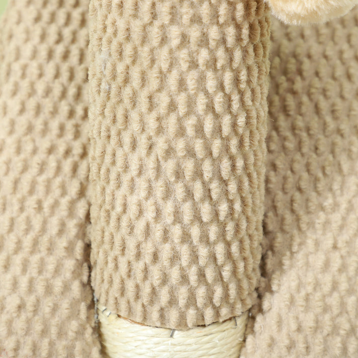 Kradsetræ med kradsebræt, legebold, tekstureret sisal, 54 cm, lysebrun