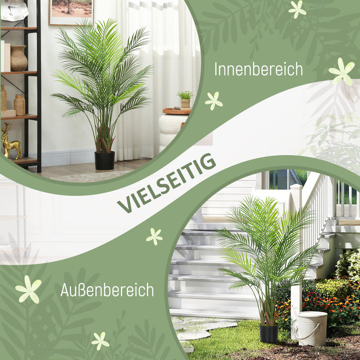 Kunstig palme stor 120cm kunstig plante, plastik kunstige planter i potte til stue kontor