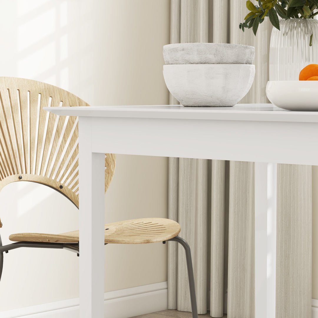 Køkkenbord spisebord firkantet bord, moderne design, 75 cm x 75 cm x 76 cm, hvid