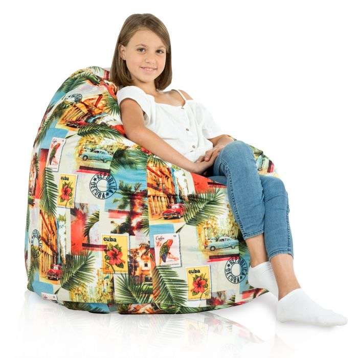 Large Bean Bag Chair XL - Premium Printed Fabric