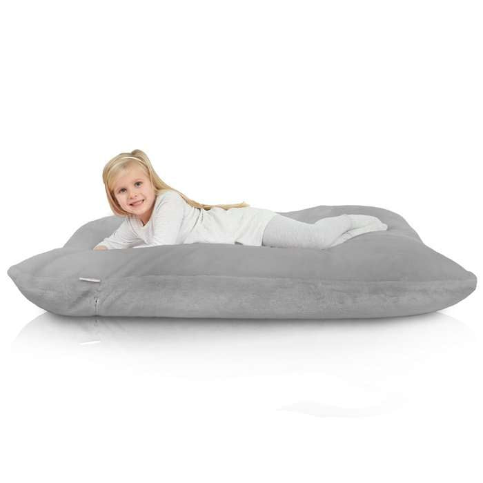 Large Floor Cushion XL for Kids - Yeti Faux Fur