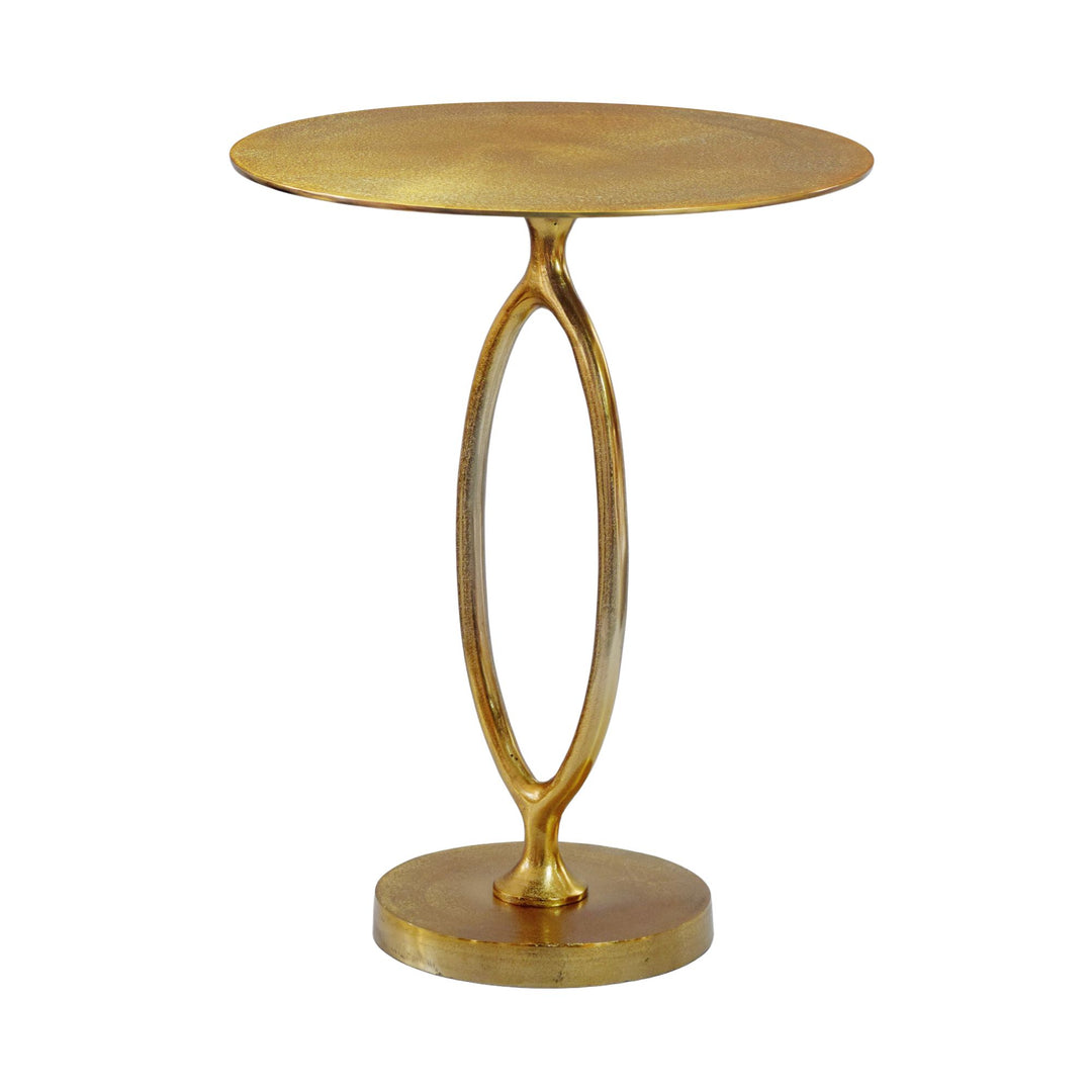 Rundt Sidebord 44 cm i Guld Aluminium – Moderne Designbord