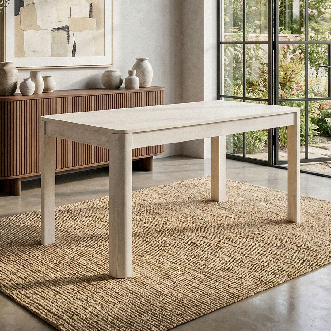 Rektangulært Spisebord 120x60 cm i Massivt Mangotræ White Wash – Designbord