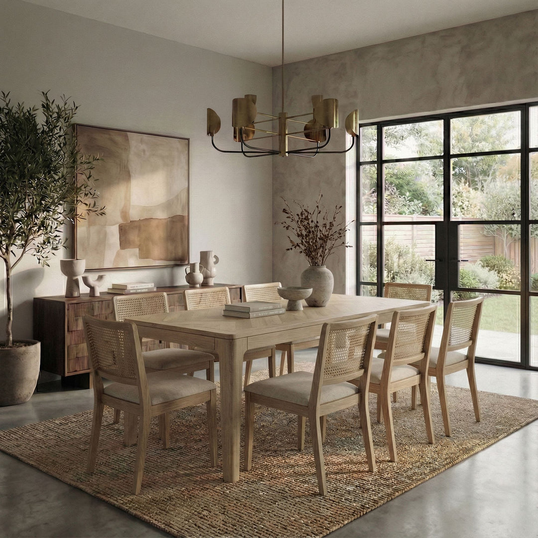 Rektangulært Spisebord 120x60 cm i Massivt Mangotræ White Wash – Designbord