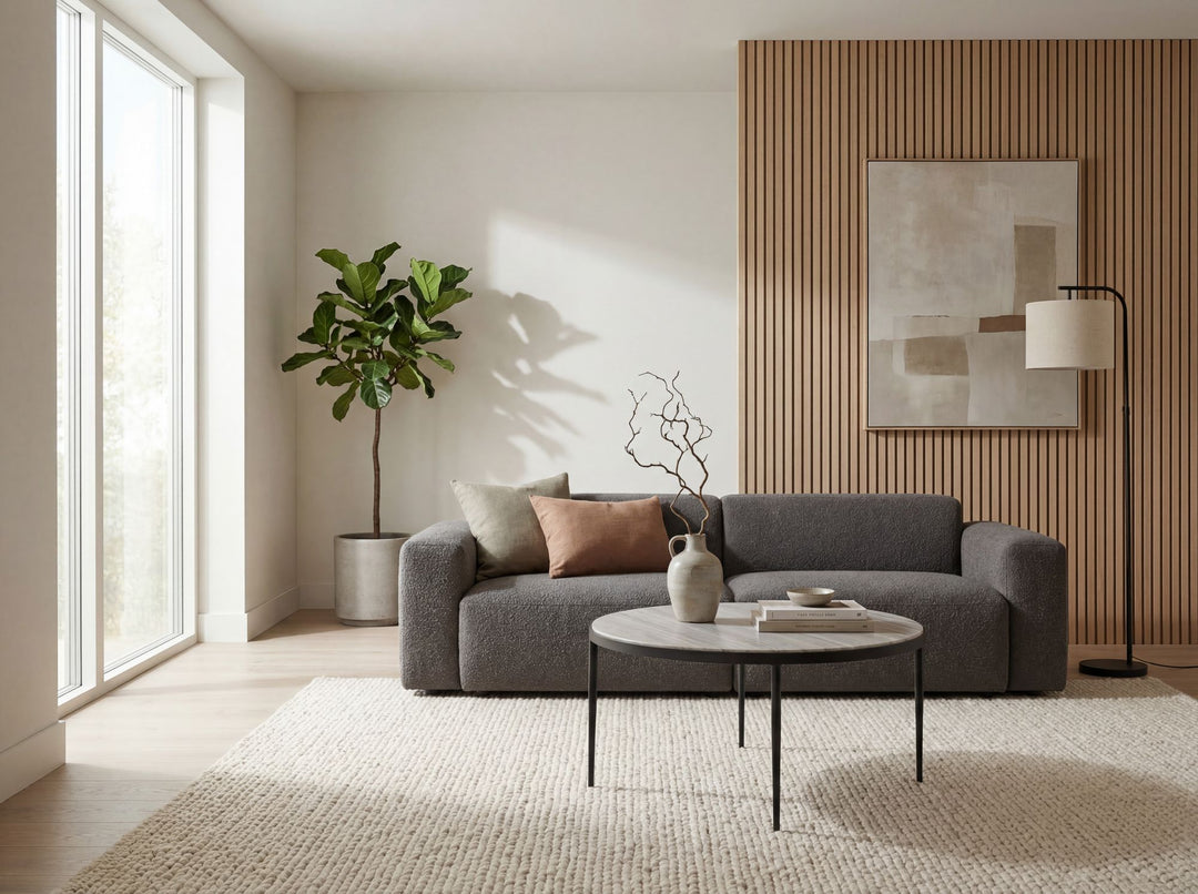 Rundt Sofabord 70 cm i Metal med Hvid Toronto Marmorbordplade – Elegant Designbord