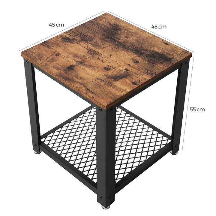 Sidebord i industriel stil, 45 x 45 x 55 cm