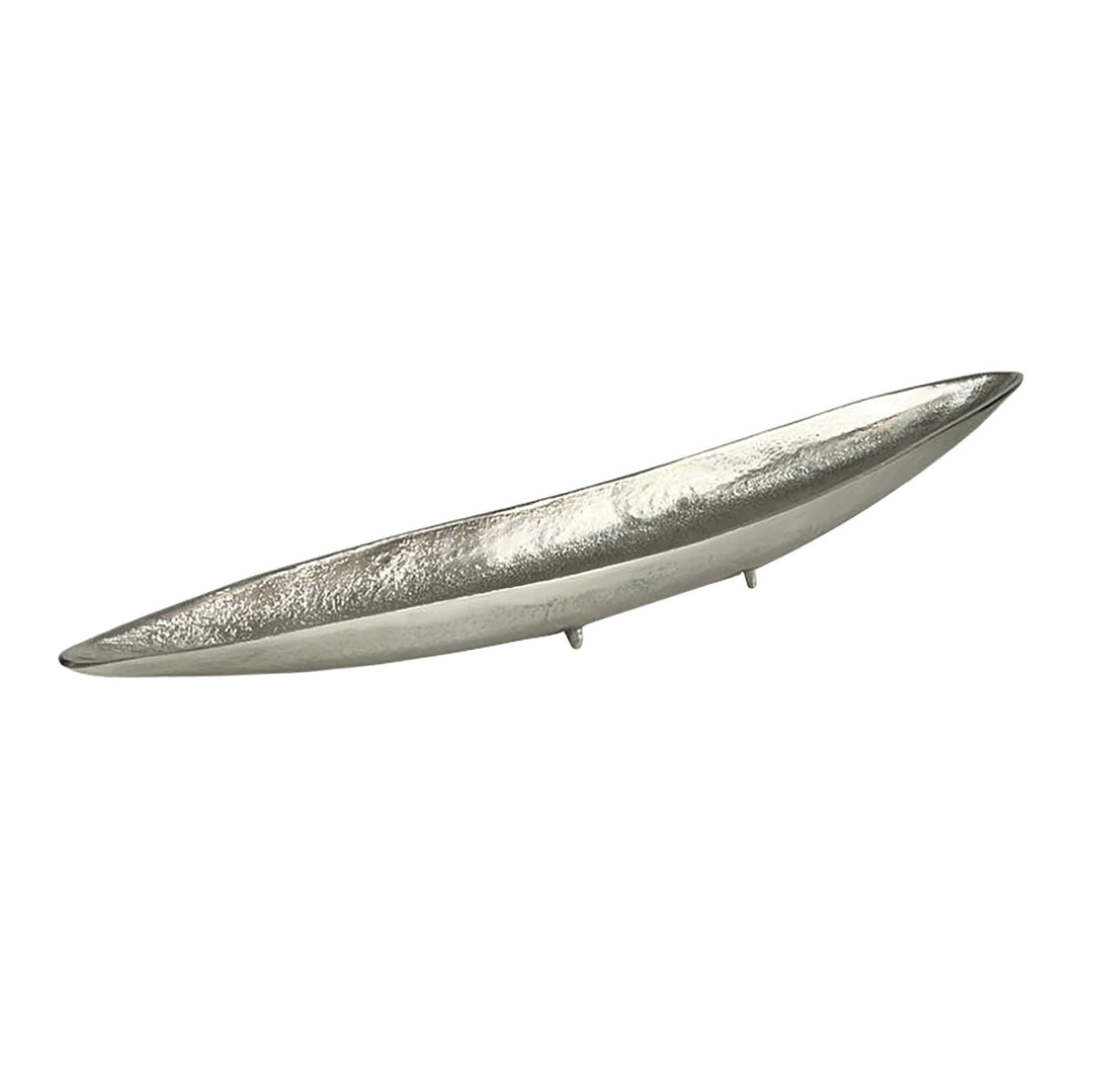 Dekorationsskål i aluminium - 60 cm -  Sølvfarvet - Håndlavet