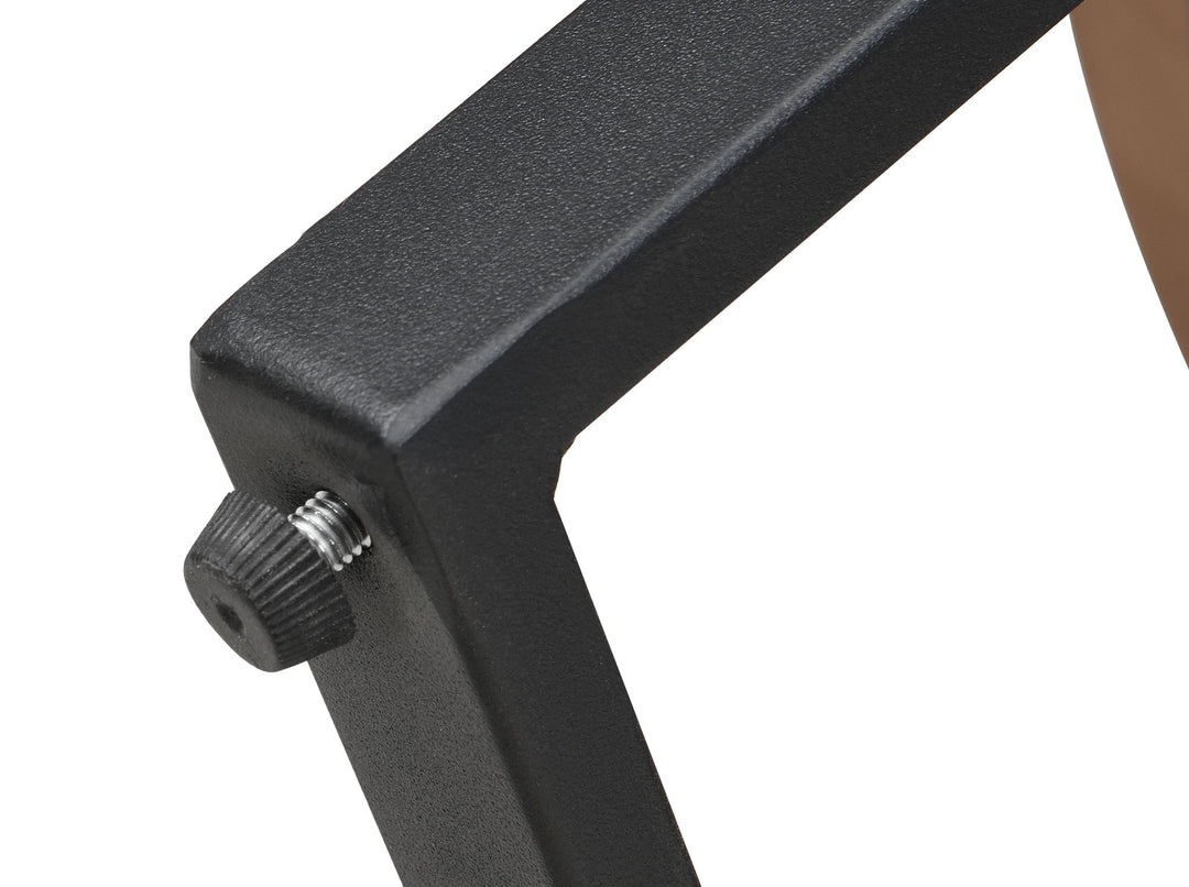 Rundt sofabord med MDF-bordplade i trælook - Ø80 cm - Metalstel