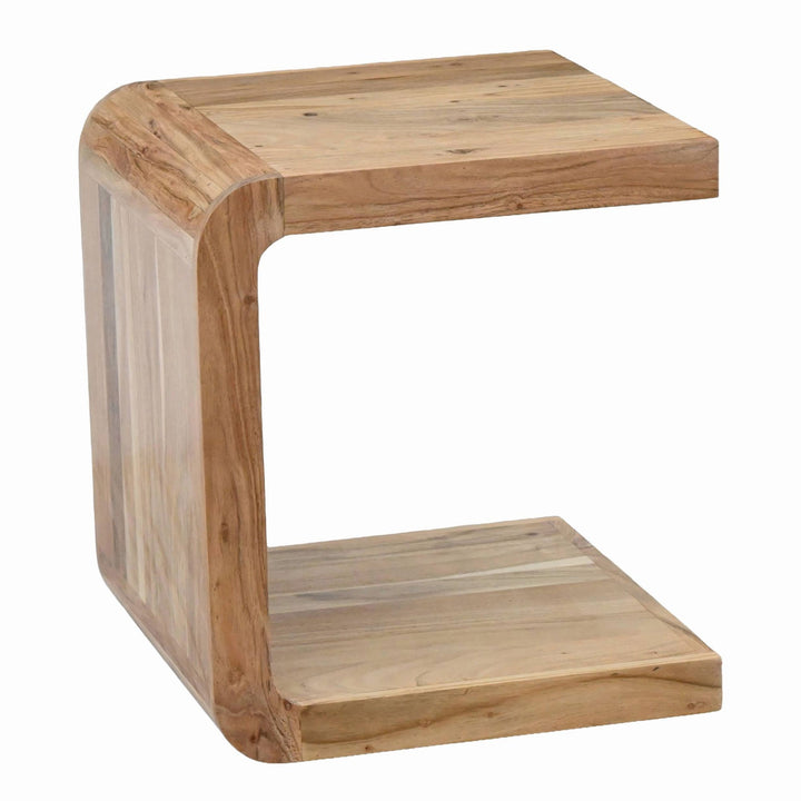C-sidebord i massivt akacietræ - 45 cm - Håndlavet