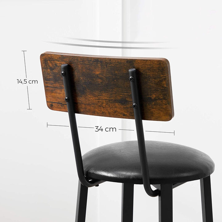 OSKAR barstole – rustikt design med komfort og stabilitet 2 stk.