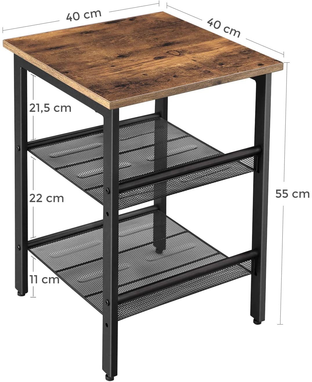 Multifunktionelt rustikt bord – sofabord &amp; natbord i ét
