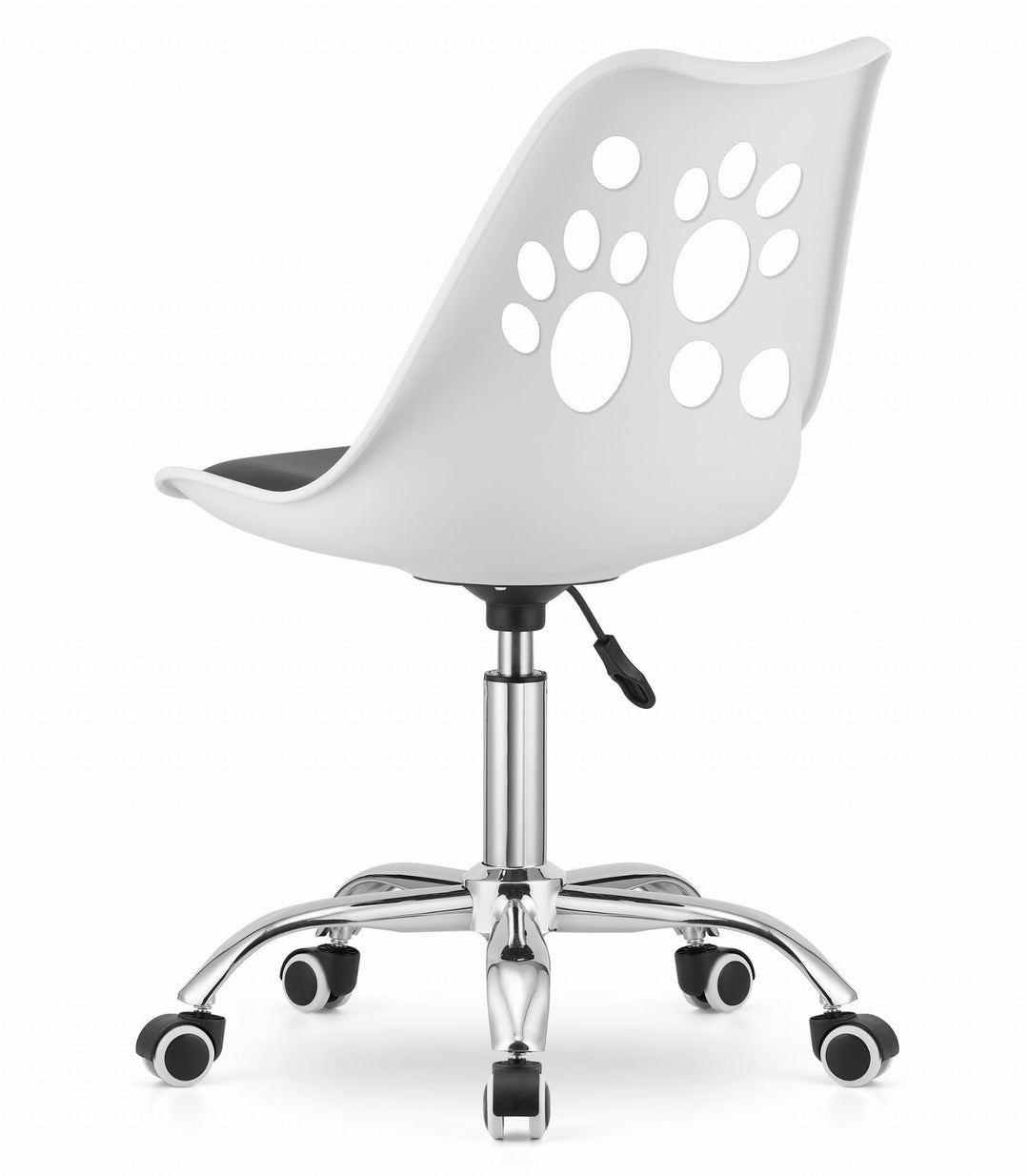 OSKAR PRINT kontorstol – klassisk design i hvid/sort med ergonomisk komfort