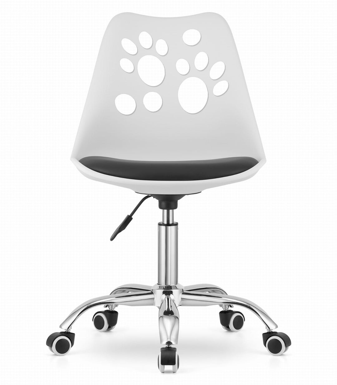 OSKAR PRINT kontorstol – klassisk design i hvid/sort med ergonomisk komfort