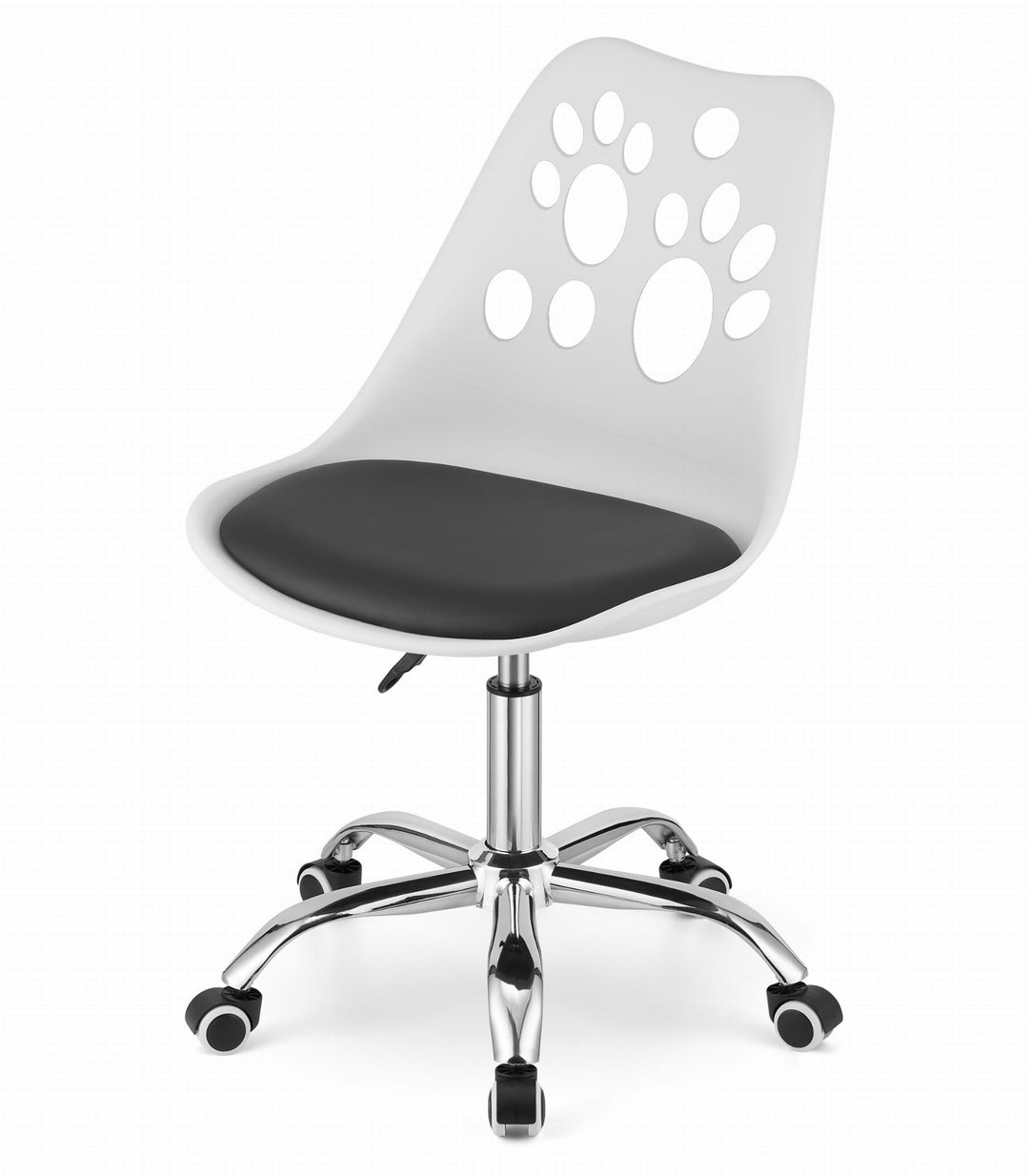 OSKAR PRINT kontorstol – klassisk design i hvid/sort med ergonomisk komfort