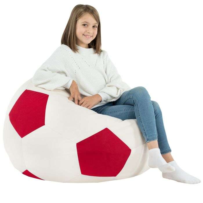 Bean Bag Chair Football XL Children - Soft Velvet