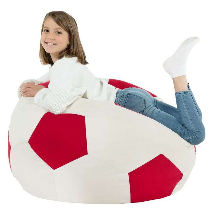 Bean Bag Chair Football XL Children - Soft Velvet