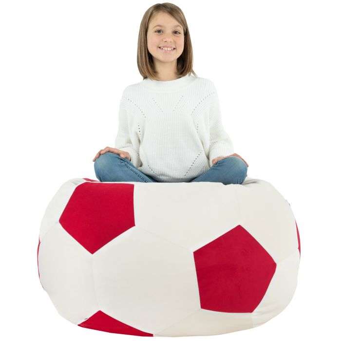 Bean Bag Chair Football XL Children - Soft Velvet