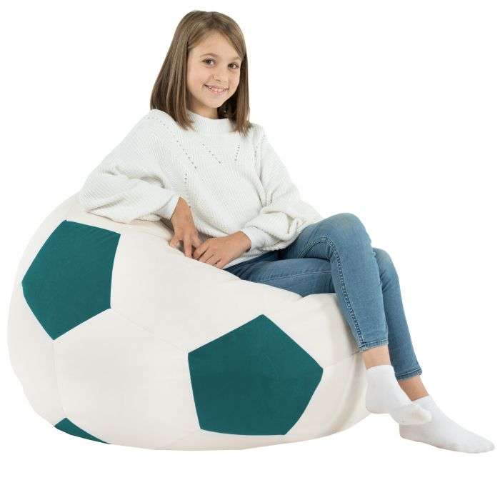 Bean Bag Chair Football XL Children - Soft Velvet
