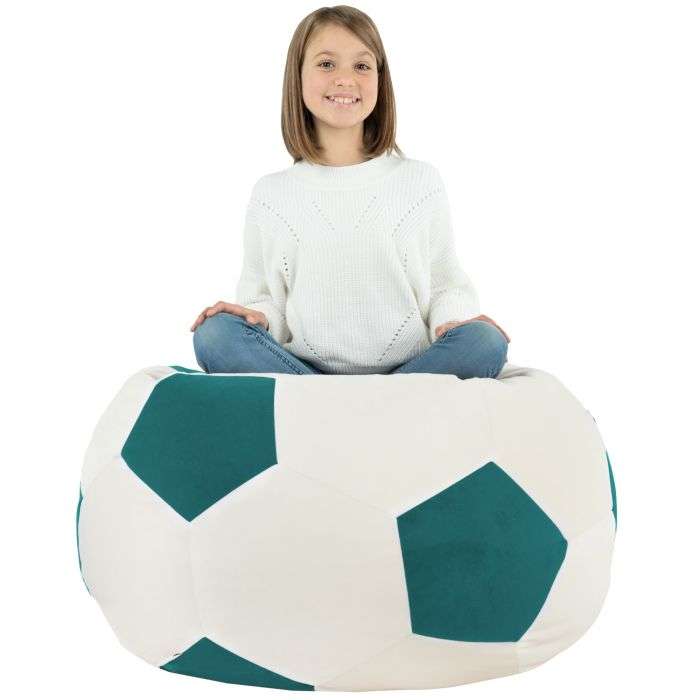 Bean Bag Chair Football XL Children - Soft Velvet
