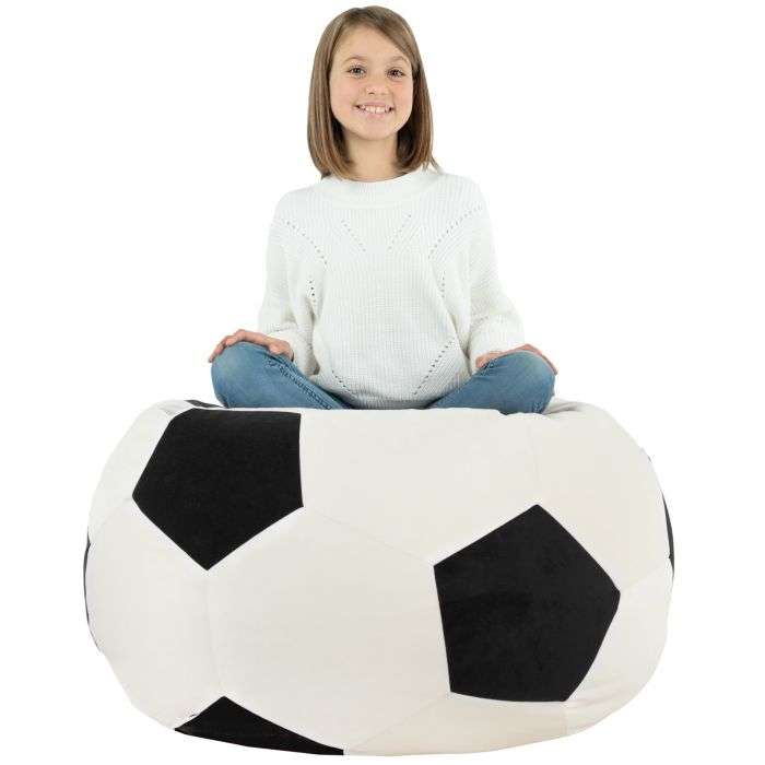 Bean Bag Chair Football XL Children - Soft Velvet