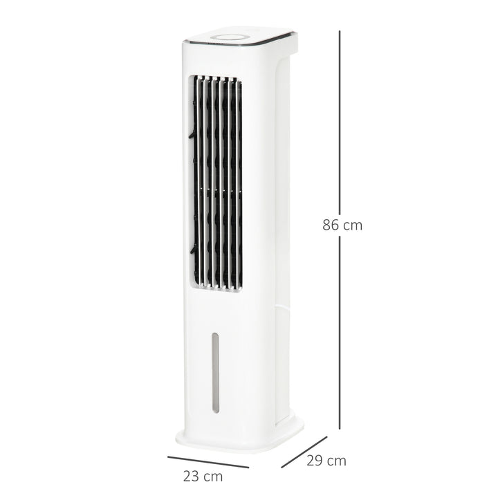 2-i-1 luftkøler med vandkøling, 5L vandtank, 12-timers timer, til 20 m²
