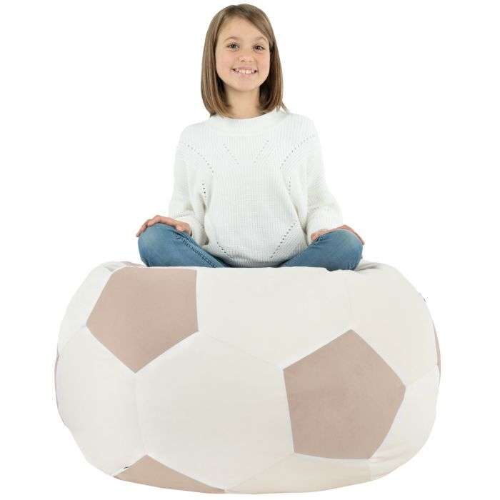 Bean Bag Chair Football XL Children - Soft Velvet