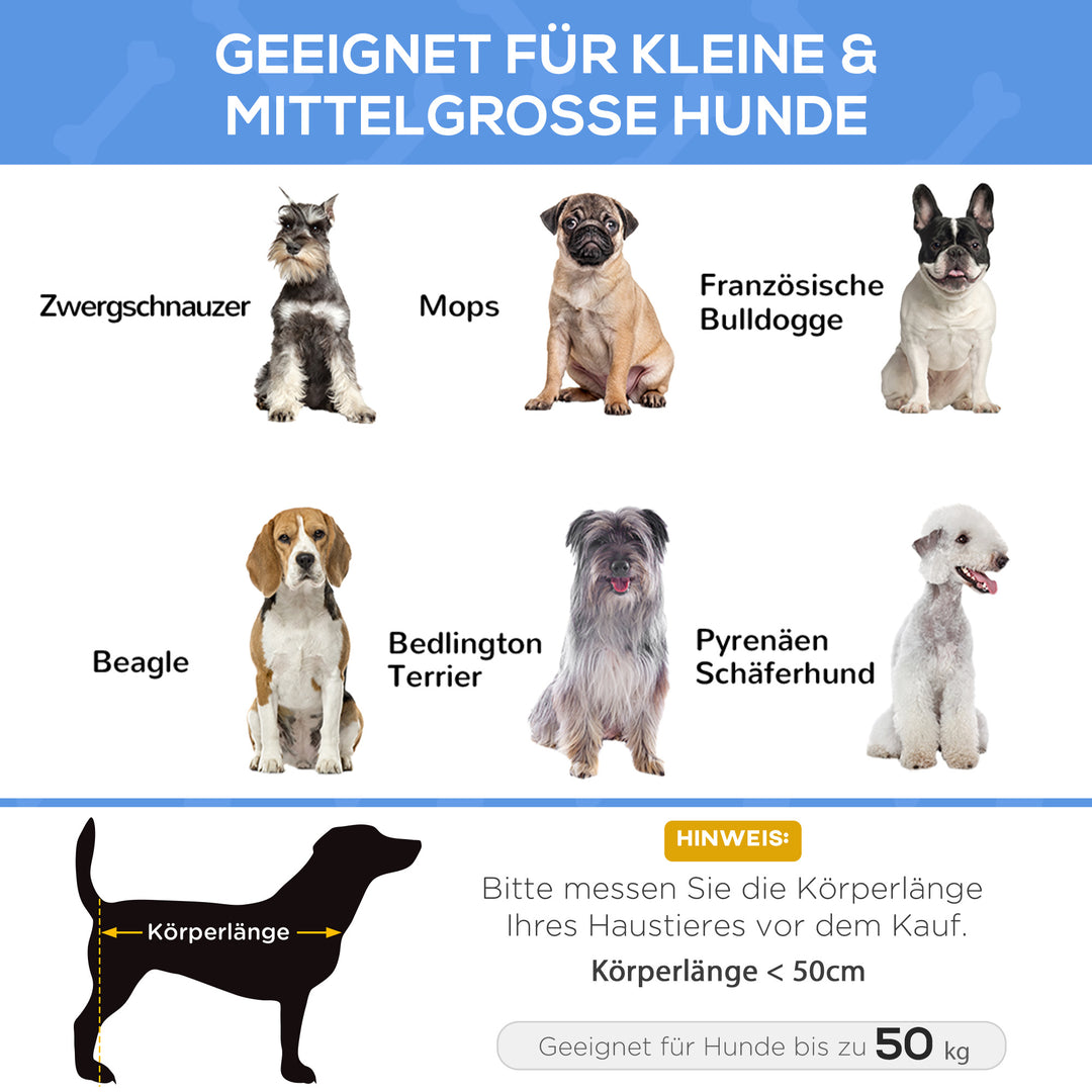 Høj hundeseng med netbetræk og stålramme, 29 x 91 x 69 cm, sort