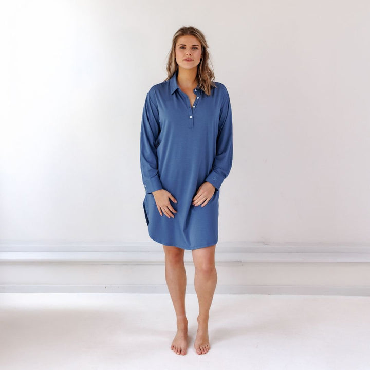 TENCEL™ Natkjole Dame Mørkeblå