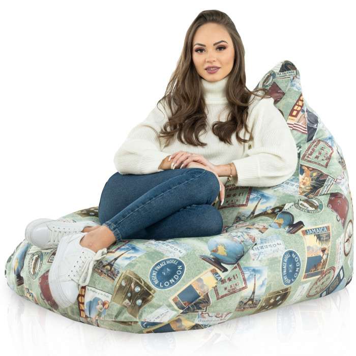 Bermuda XL Floor Seat Bean bag - Premium Printed Fabric