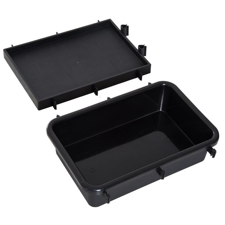 Rengøringsvogn moppevognssystemvogn med 4 letløbende hjul sort+blå+orange 111 × 63,3 × 103 cm