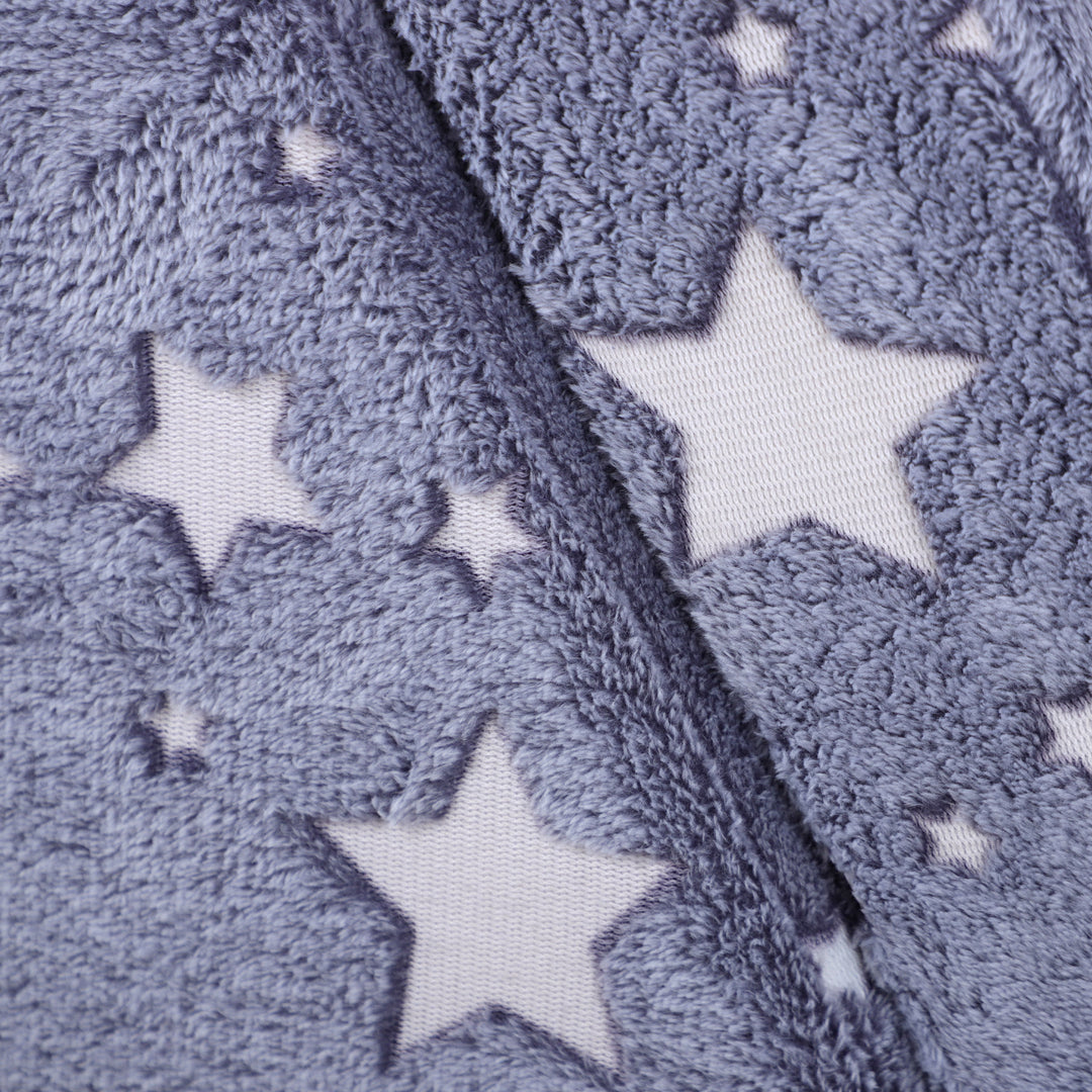 5-Delt modulært børnesofasæt med trappe og madras, pony- og stjernemønster, selvlysende, grå