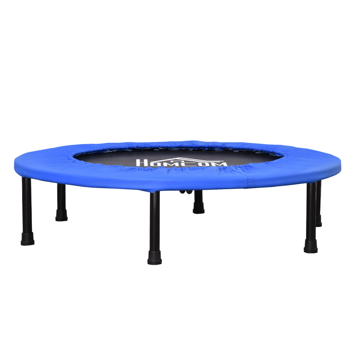 Fitness trampolin ø91 cm minitrampolin med skridsikre fødder 100 kg lasteevne ø91 x 22,5 h cm sort+blå
