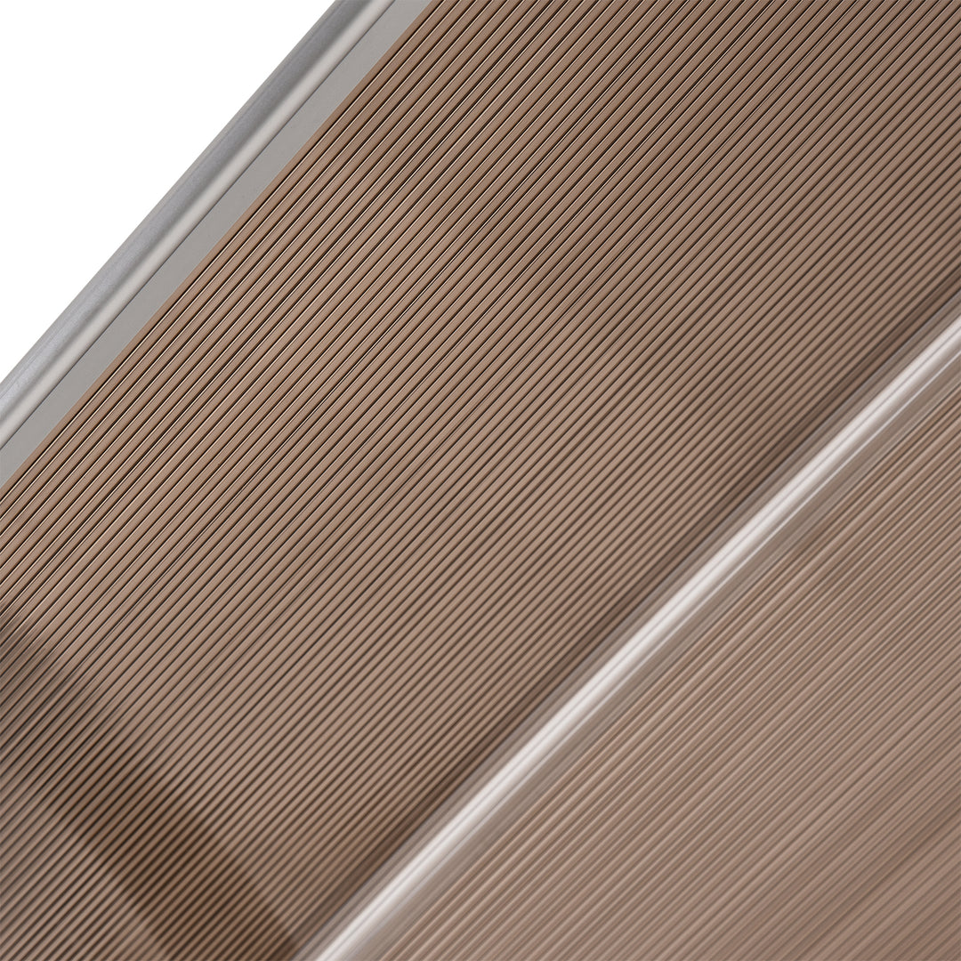 Overdækning. 75 x 195 x 23 cm, uv-bestandig, vandafvisende, brun