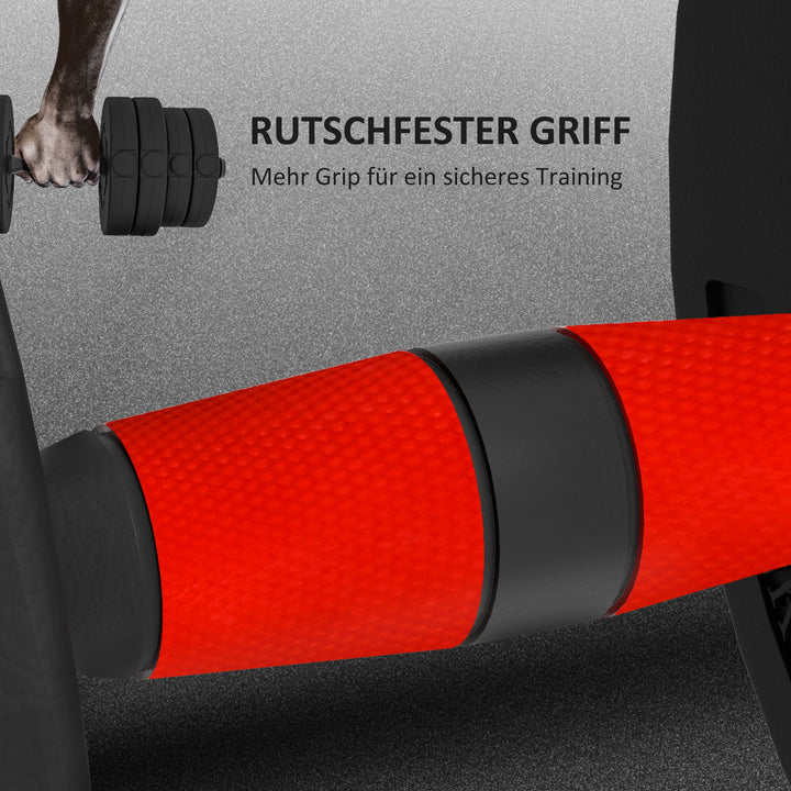 2 I 1 håndvægtsæt 30 kg justerbar håndvægt og vægtstang professionel håndvægt styrketræning sort