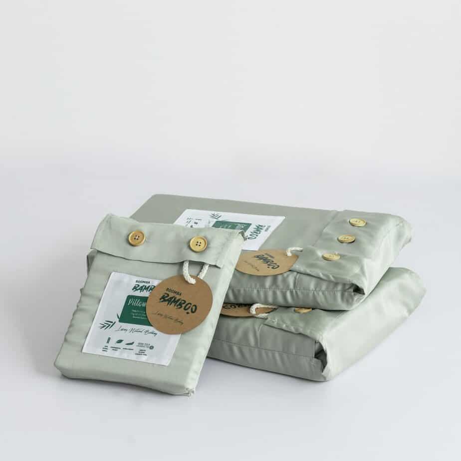 Lysegrøn Bambus Sengesæt 1-person - 400TC Tanboocel - Sage Green