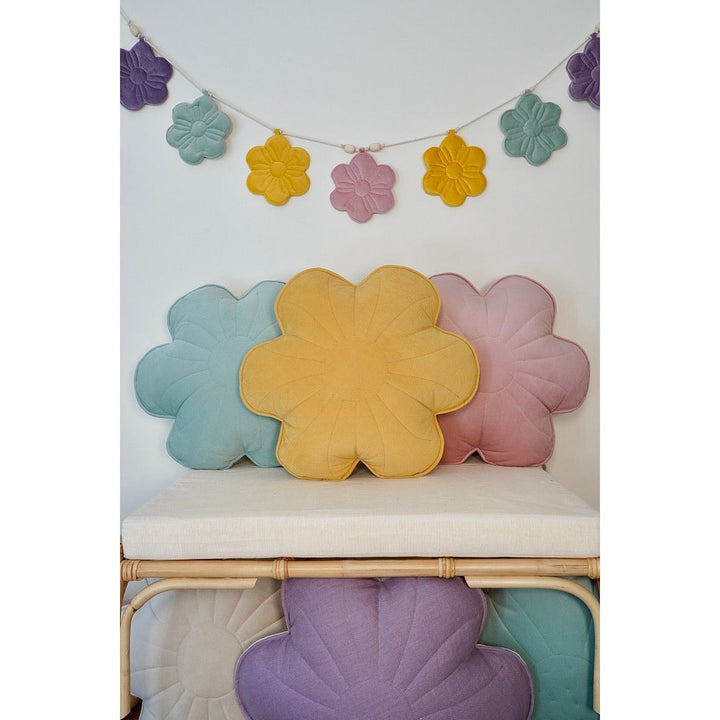 Fløjlsblomstrende pude "Violet"