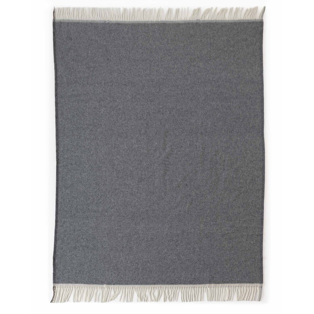 Merino/cashmere Uldtæppe Milan Grigio Orlo